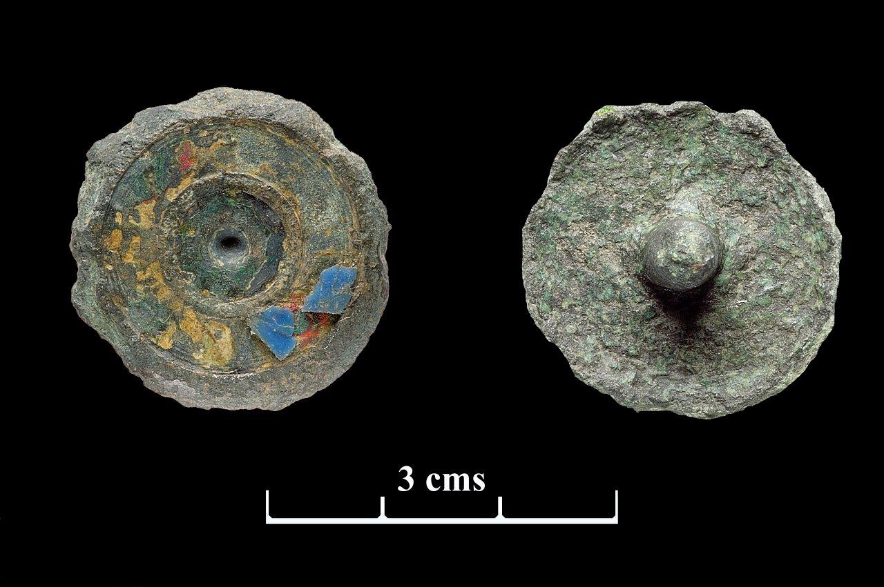 Roman Enamelled Disc Stud