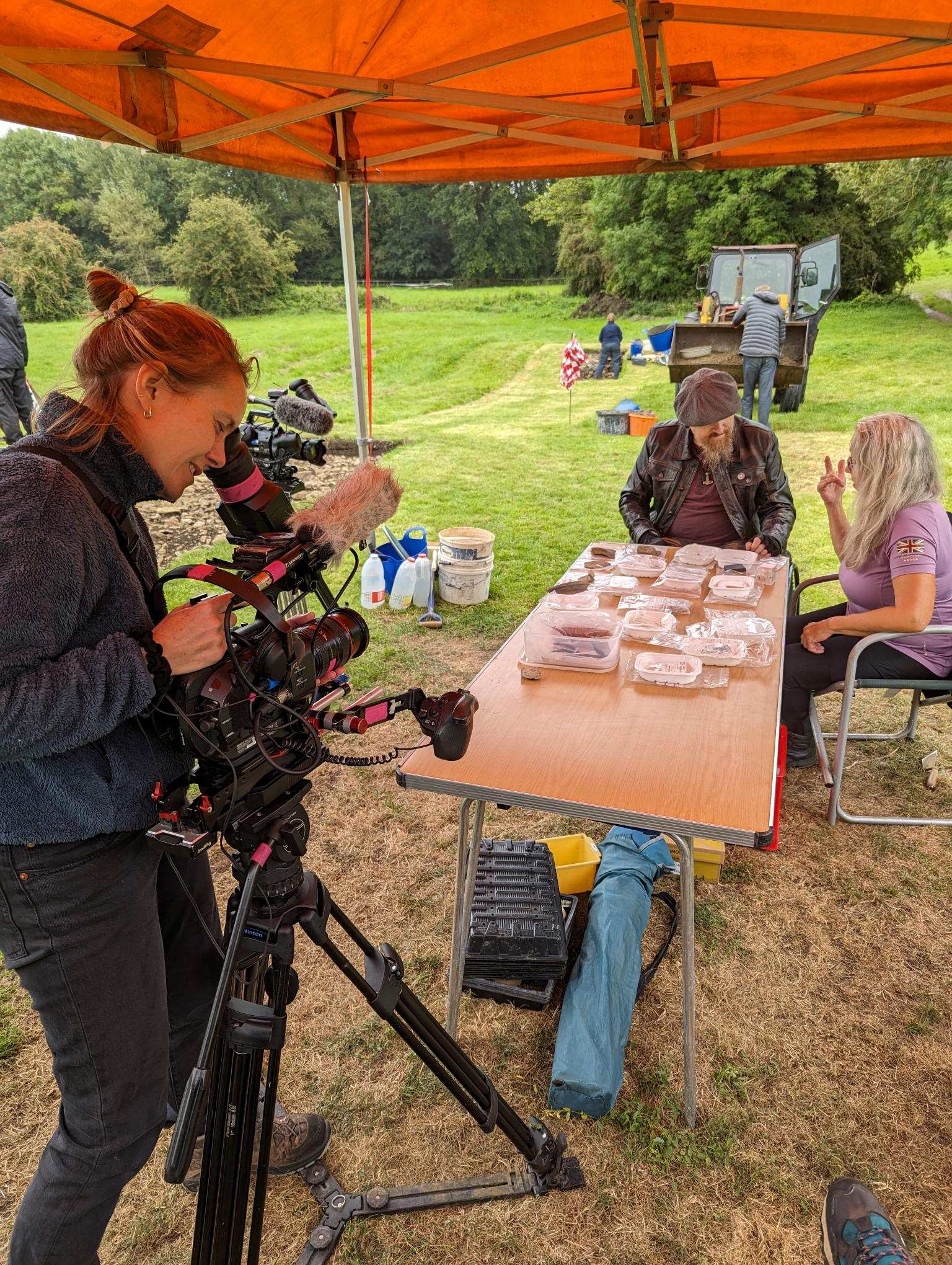 Digging for Britain filming at Siston
